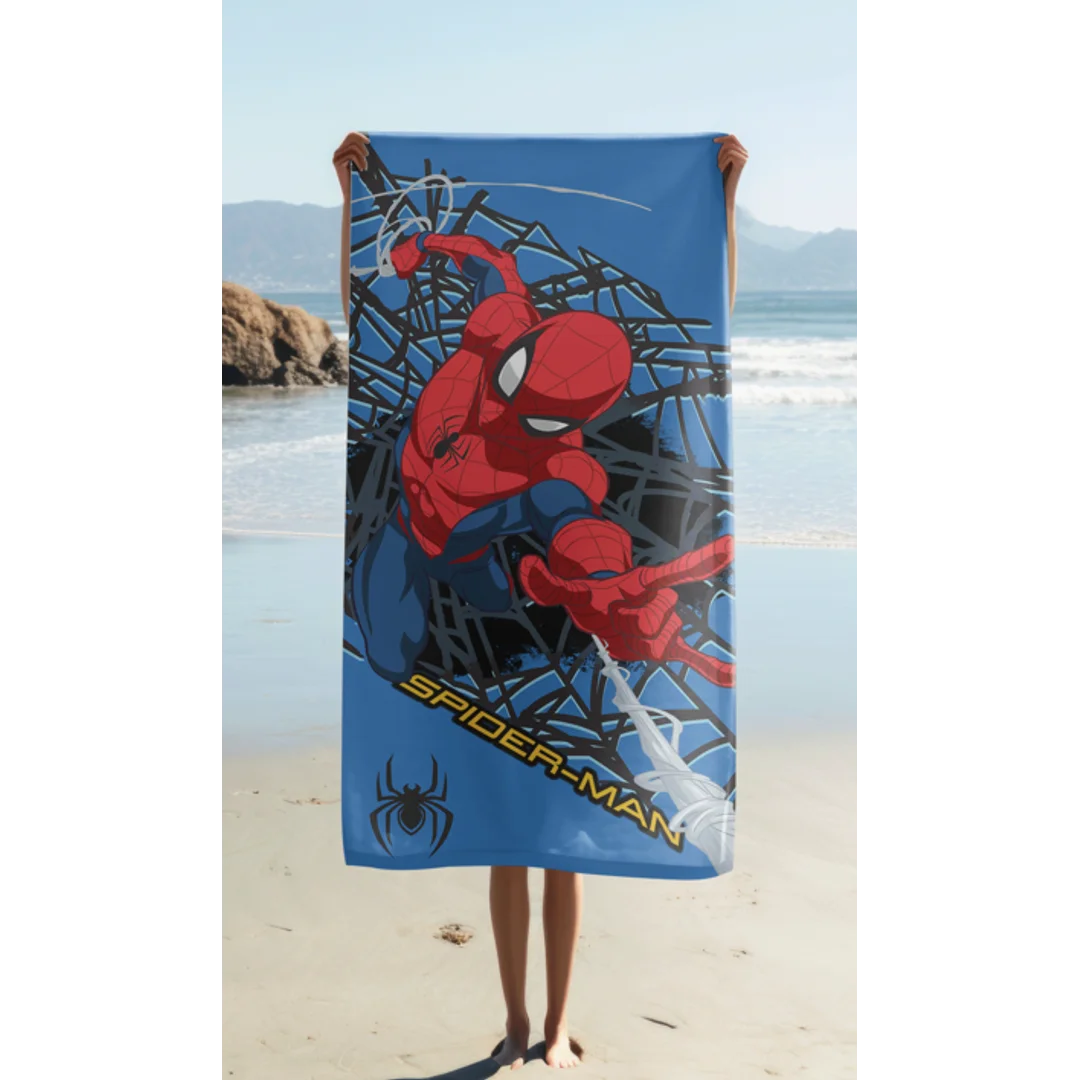 Ręcznik plażowy 70x140 Spider-man niebieski szybkoschnący — zdjęcie 2