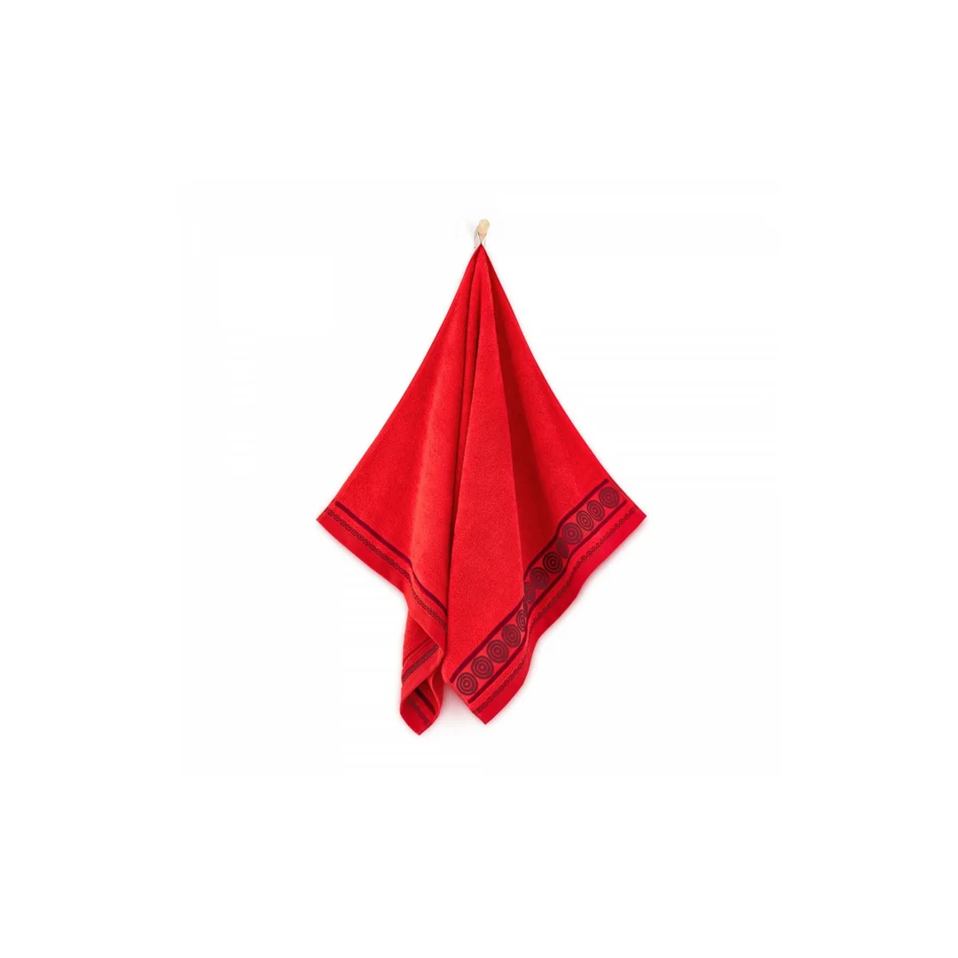 Ręcznik Rondo 2 30x50 czerwony 8672 450g/m2 — zdjęcie 5