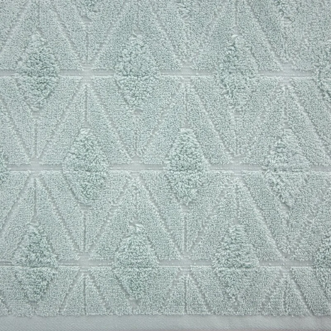 Ręcznik Sendi 50x90 07 miętowy w tkany geometryczny wzór 500 g/m2 Eurofirany — zdjęcie 2
