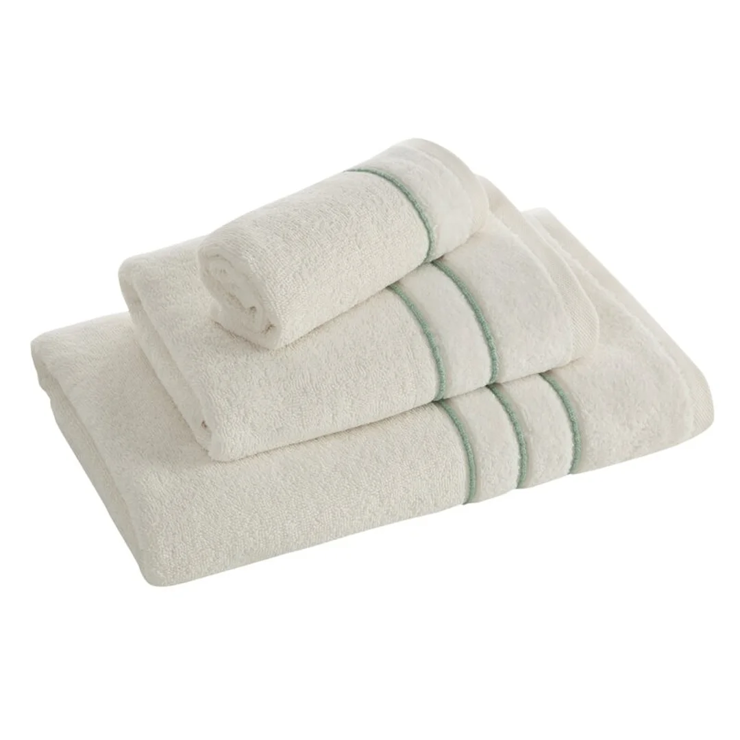 Ręcznik Sibel 50x90 01 kremowy z ozdobną bordiurą 500 g/m2 frotte Eurofirany — zdjęcie 4