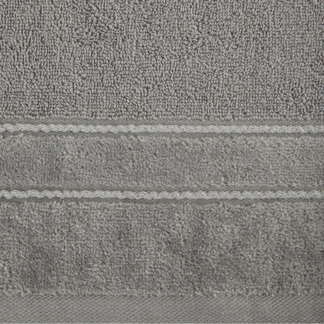 Ręcznik Sibel 50x90 04 stalowy z ozdobną bordiurą 500 g/m2 frotte Eurofirany — zdjęcie 2