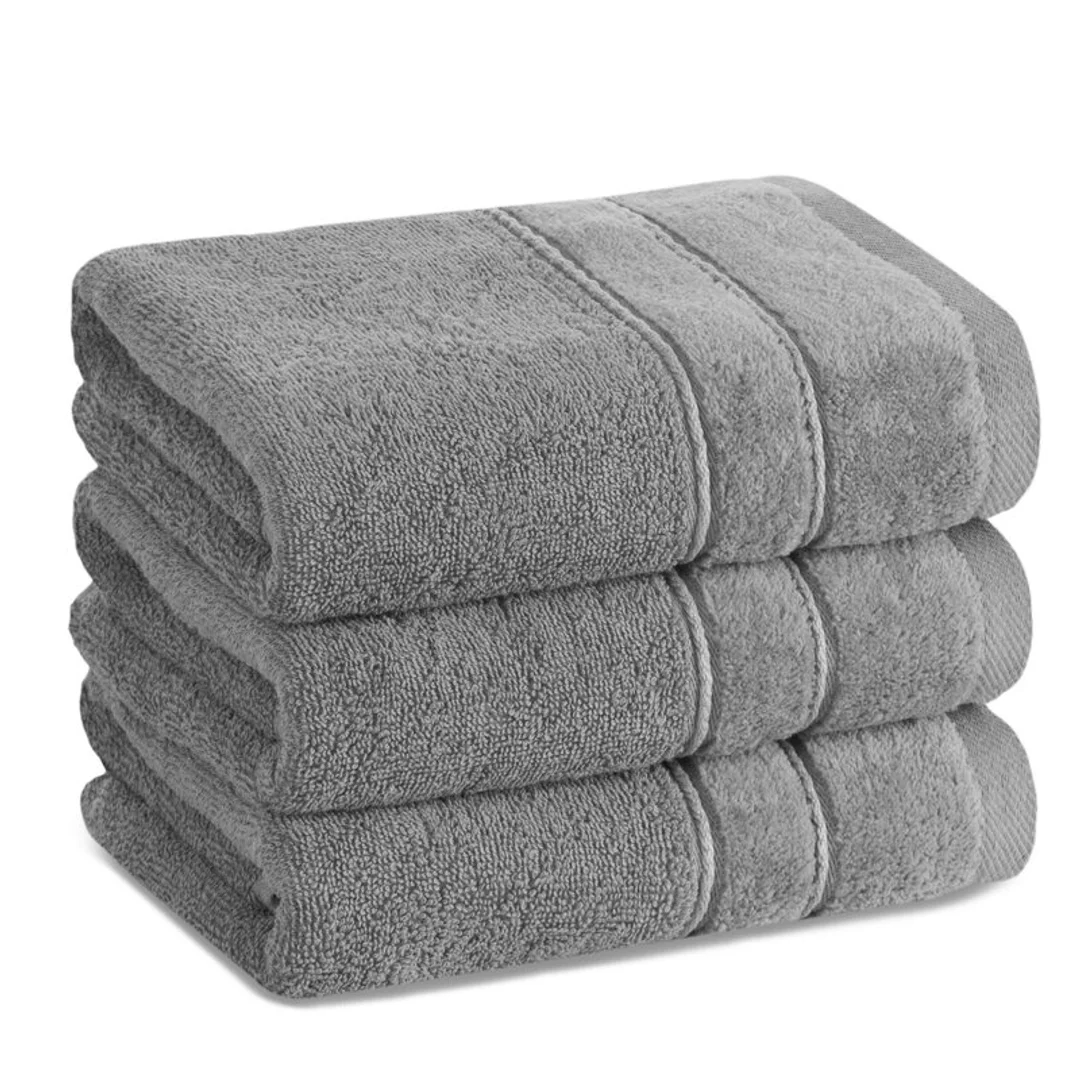 Ręcznik Sibel 50x90 04 stalowy z ozdobną bordiurą 500 g/m2 frotte Eurofirany — zdjęcie 6
