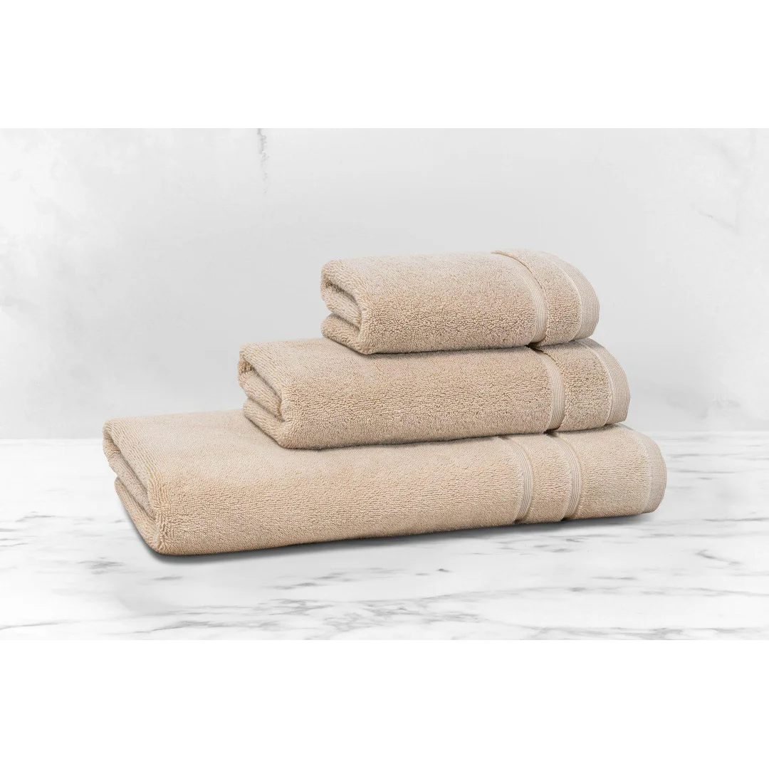 Ręcznik Supreme 40x60 beżowy jasny z bawełny Egipskiej 800 g/m2 Giza 95 — zdjęcie 5