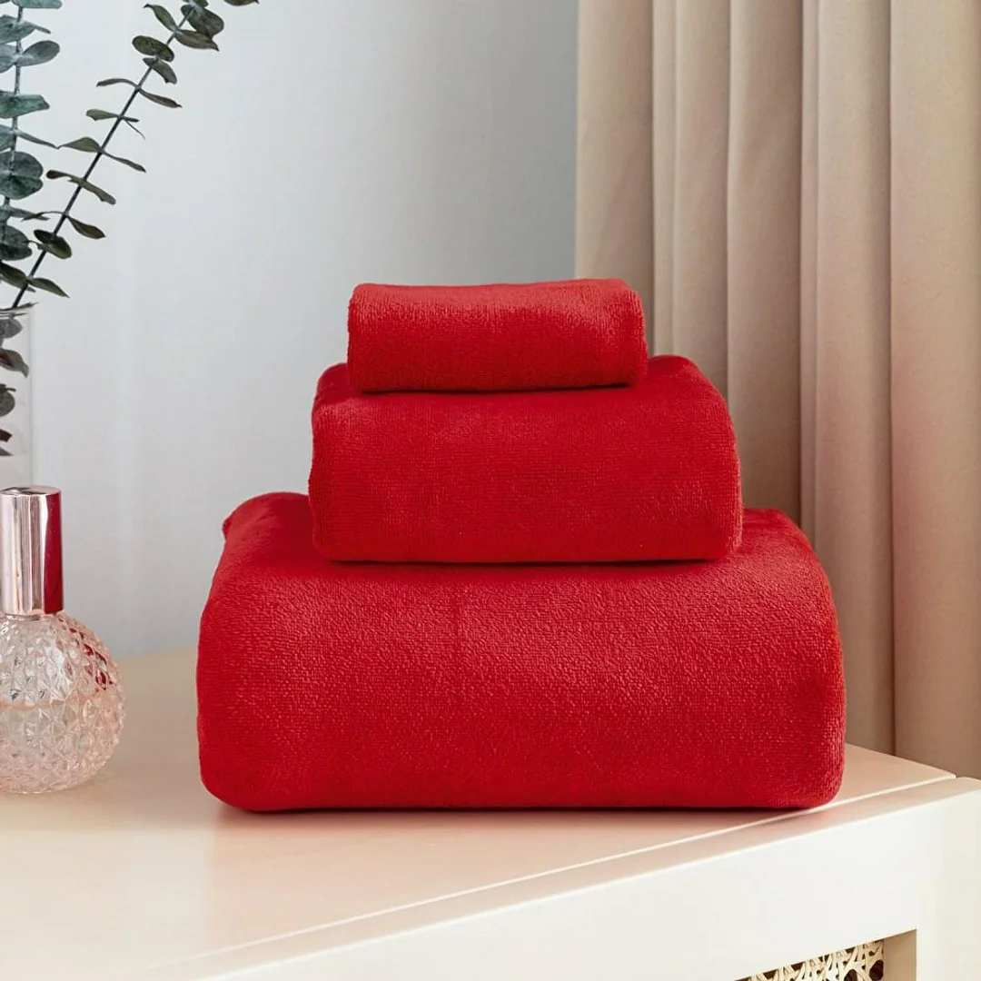 Ręcznik szybkoschnący 70x140 Active czerwony z mikrofibry 380g/m2 — zdjęcie 2