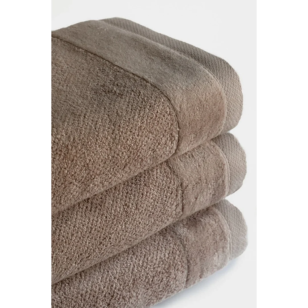 Ręcznik Vito 70x140 beżowy taupe frotte bawełniany 550 g/m2 — zdjęcie 4