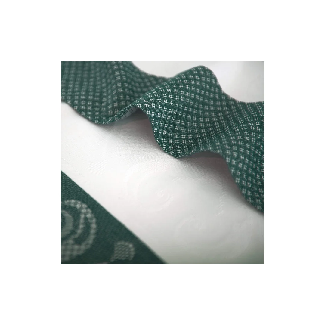 Ścierka do naczyń 50x70 Ankara serca biała zielona 8586/6/B — zdjęcie 2