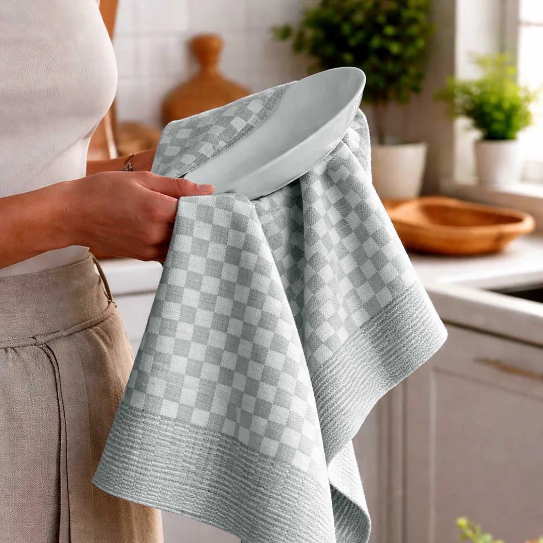 Ścierka do naczyń 50x70 Krateczka popielata 200g/m2 Darymex — zdjęcie 2
