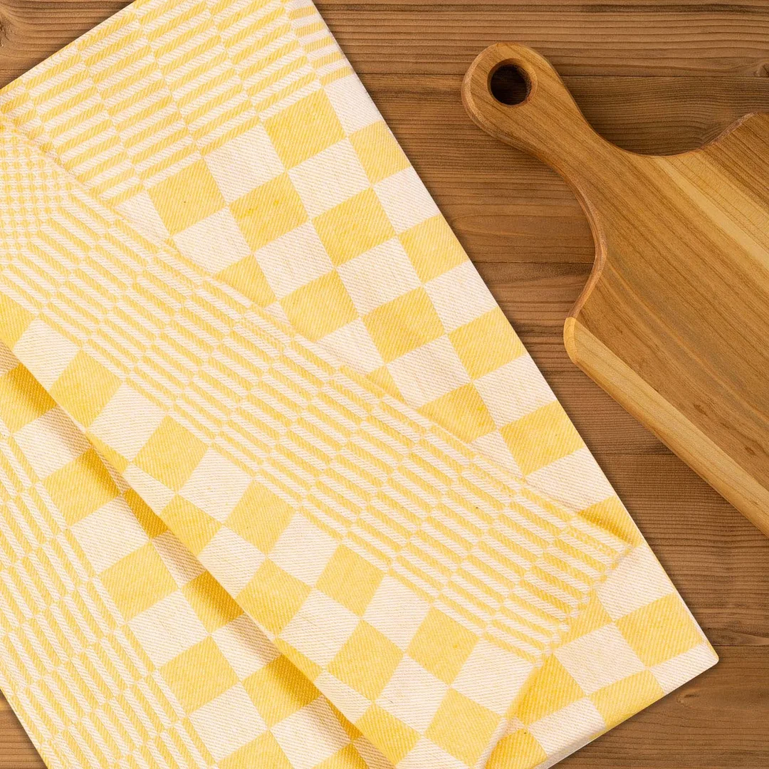 Ścierka do naczyń 50x70 Krateczka żółta 200g/m2 Darymex — zdjęcie 4