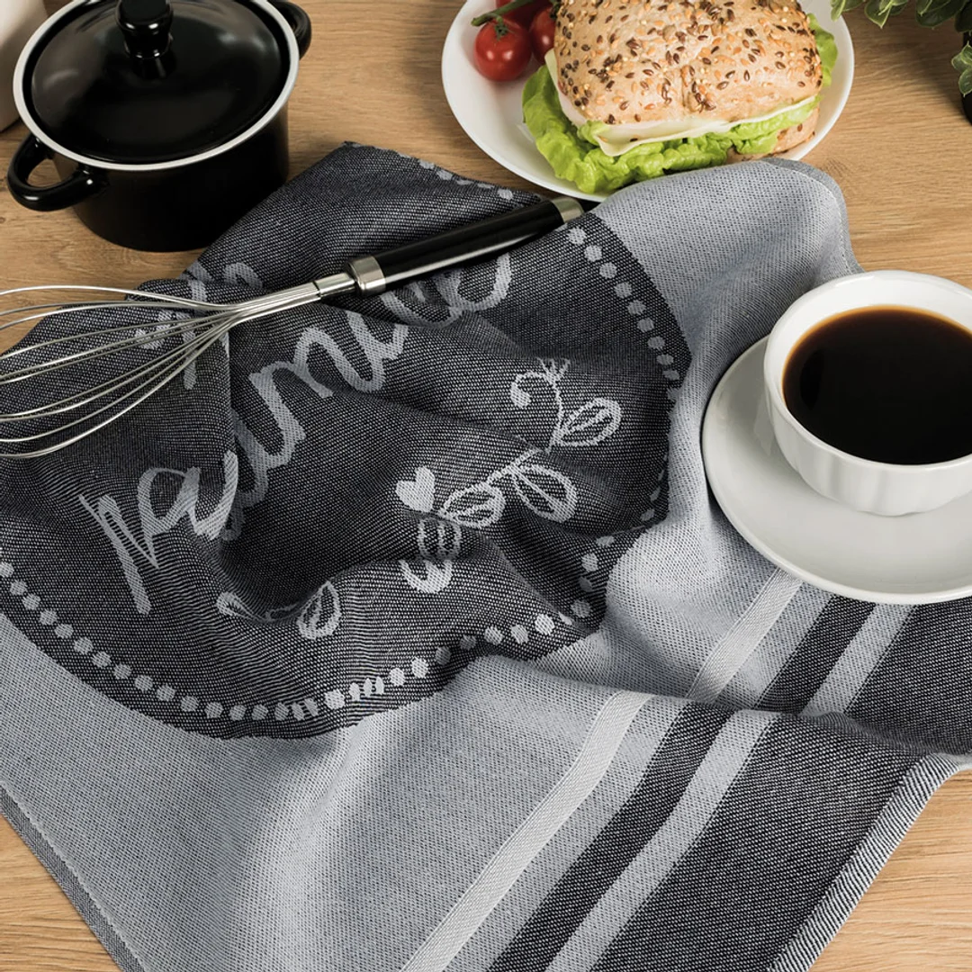 Ścierka kuchenna 50x70 001 szara Handmade — zdjęcie 2