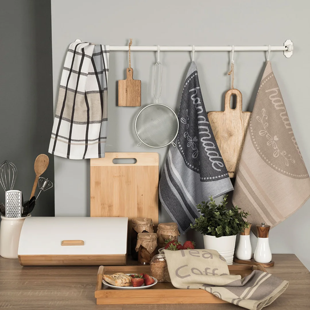 Ścierka kuchenna 50x70 001 szara Handmade — zdjęcie 4