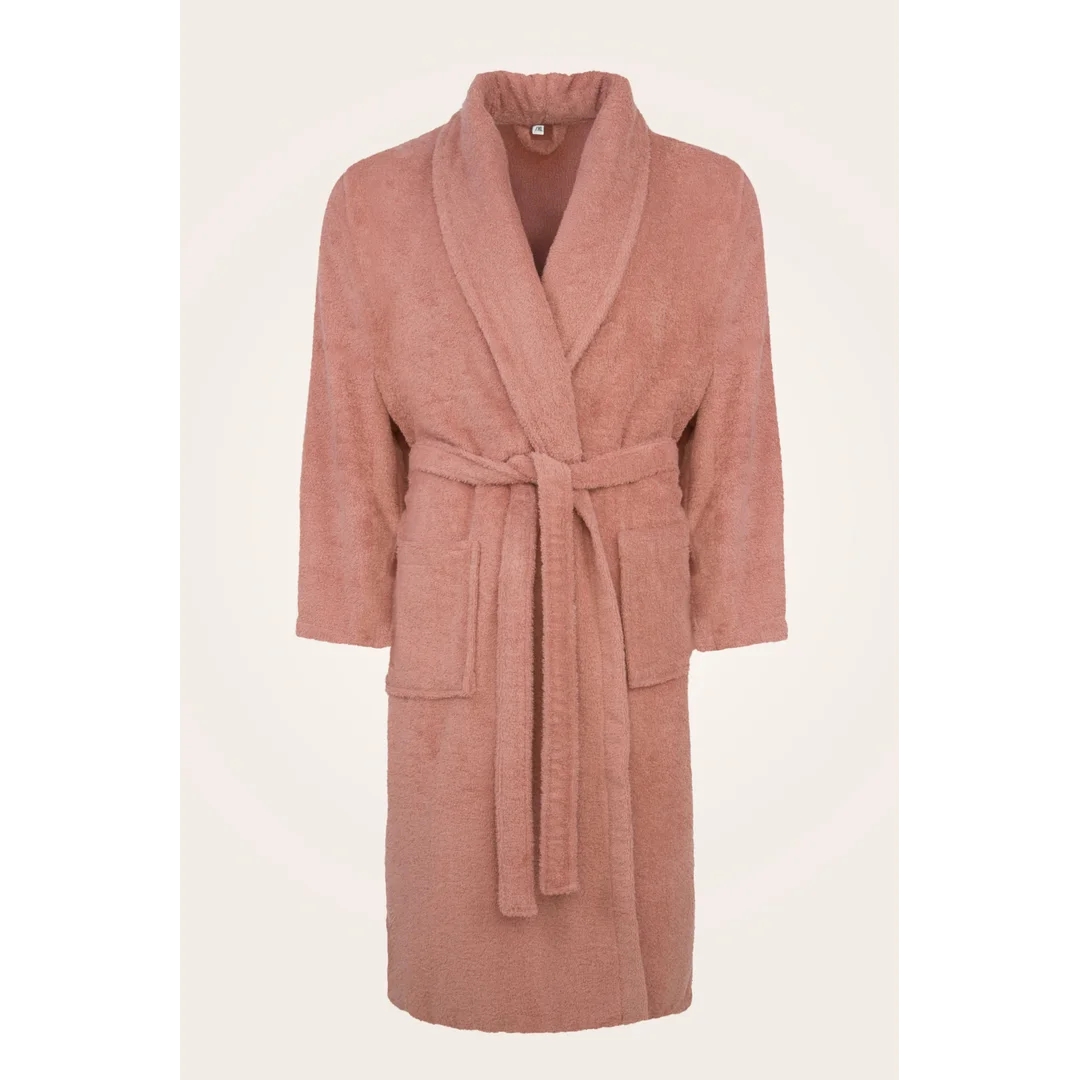Szlafrok frotte Prestiż L/XL różowy pudrowy bawełniany hotelowy 450g/m2 — zdjęcie 2