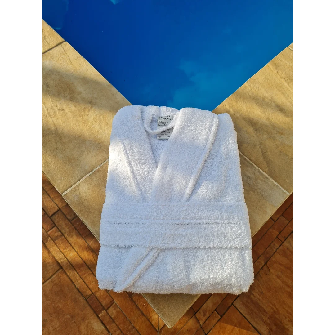 Szlafrok hotelowy frotte Hotel & SPA biały rozmiar: L/XL uniwersalny — zdjęcie 3