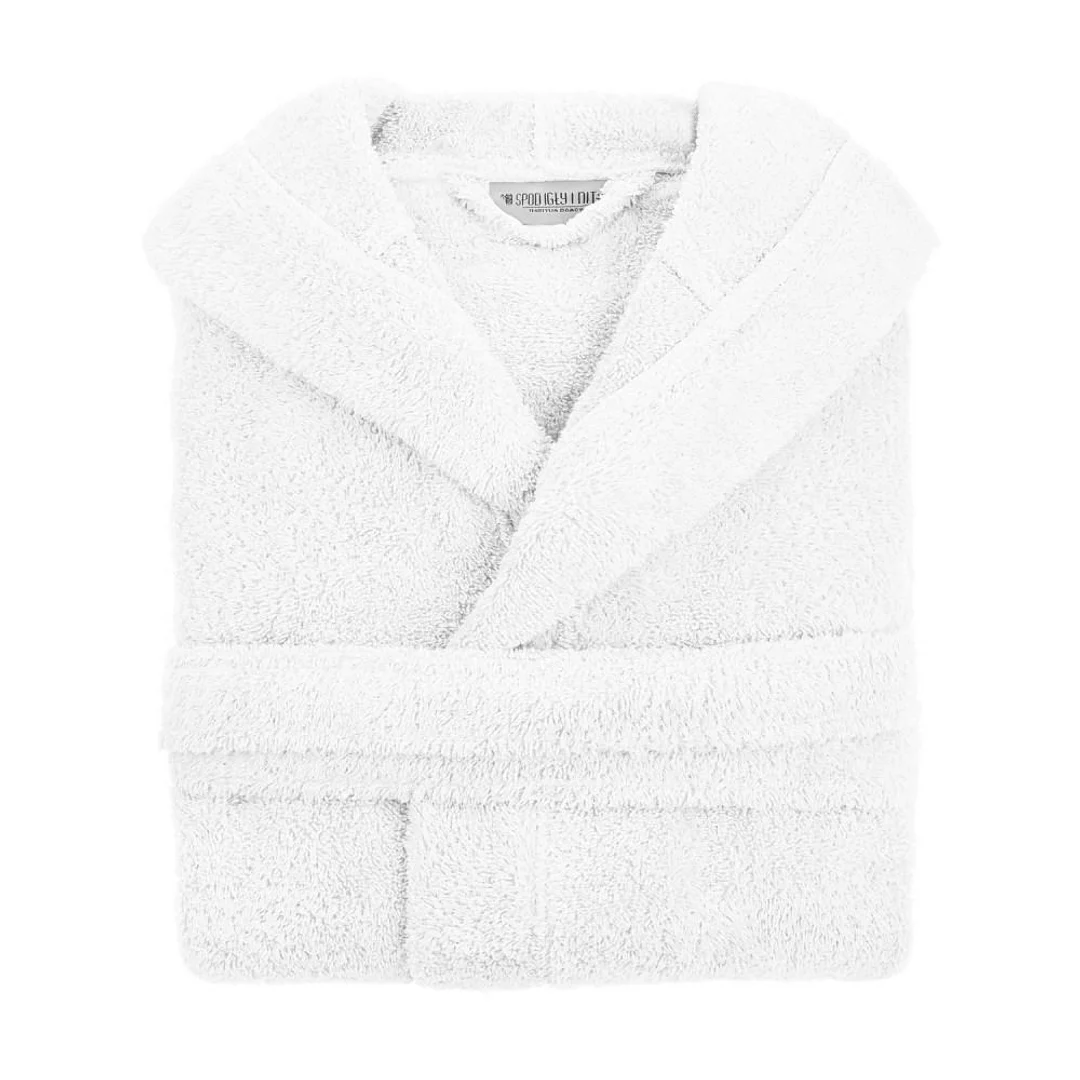 Szlafrok z kapturem frotte Robin S/M biały bawełniany hotelowy 450g/m2 — zdjęcie 2