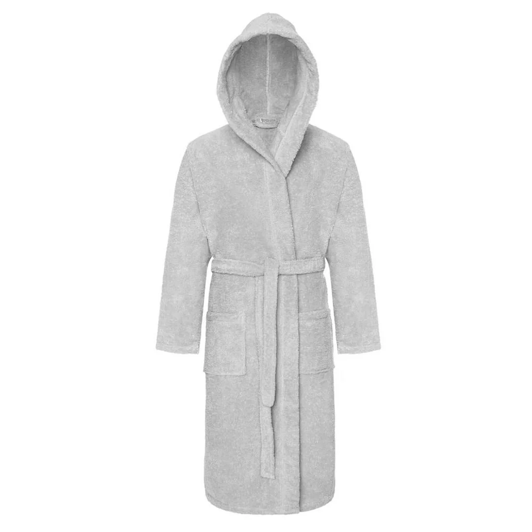 Szlafrok z kapturem frotte Robin S/M szary bawełniany hotelowy 450g/m2 — zdjęcie 5