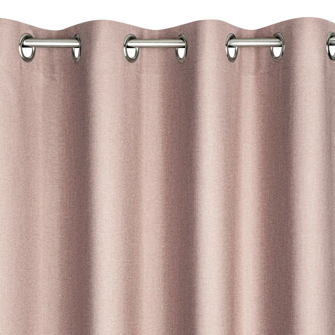 Zasłona 140x250 Avinion 2 pudrowa gotowa na przelotkach z tkaniny płóciennym splocie Terra Collection Eurofirany — zdjęcie 4