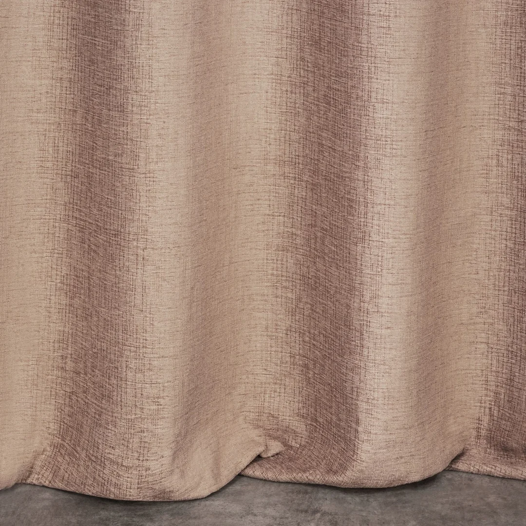 Zasłona 140x250 Avinion 5 różowa pudrowa gotowa na przelotkach z tkaniny o strukturze płótna Terra Collection Eurofirany — zdjęcie 7