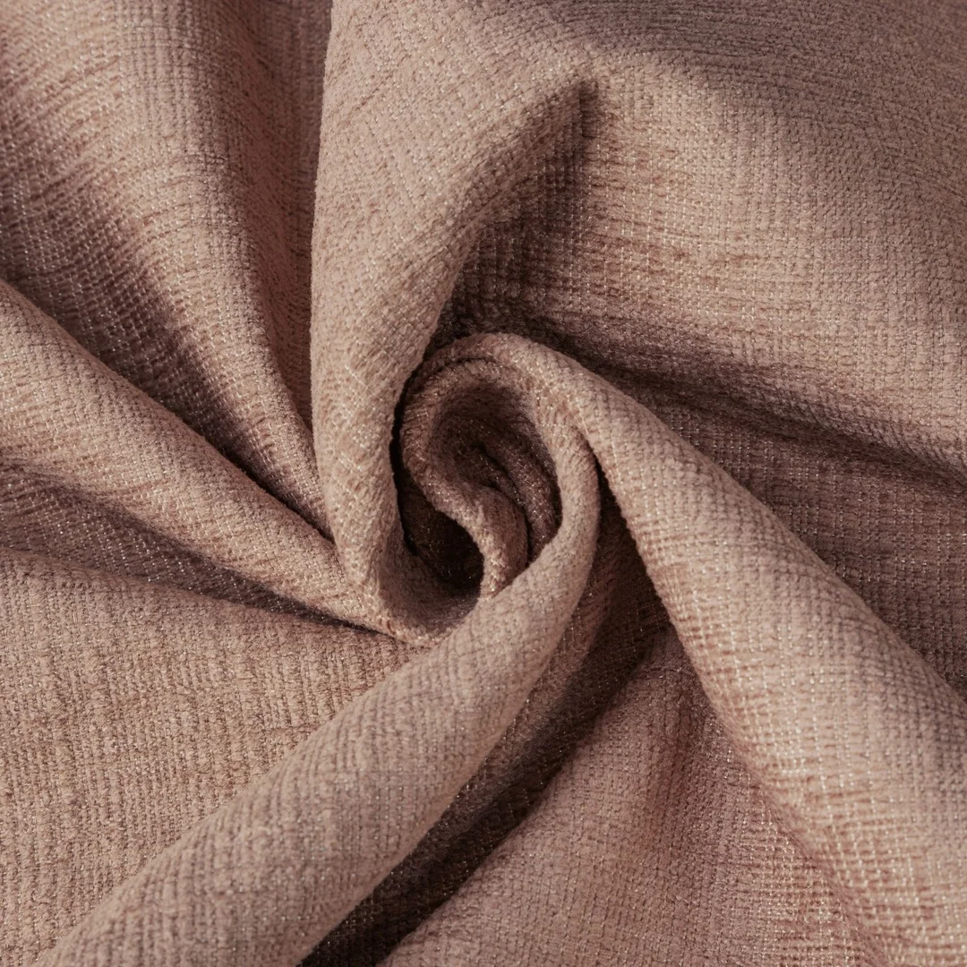 Zasłona 140x250 Avinion 5 różowa pudrowa gotowa na przelotkach z tkaniny o strukturze płótna Terra Collection Eurofirany — zdjęcie 8