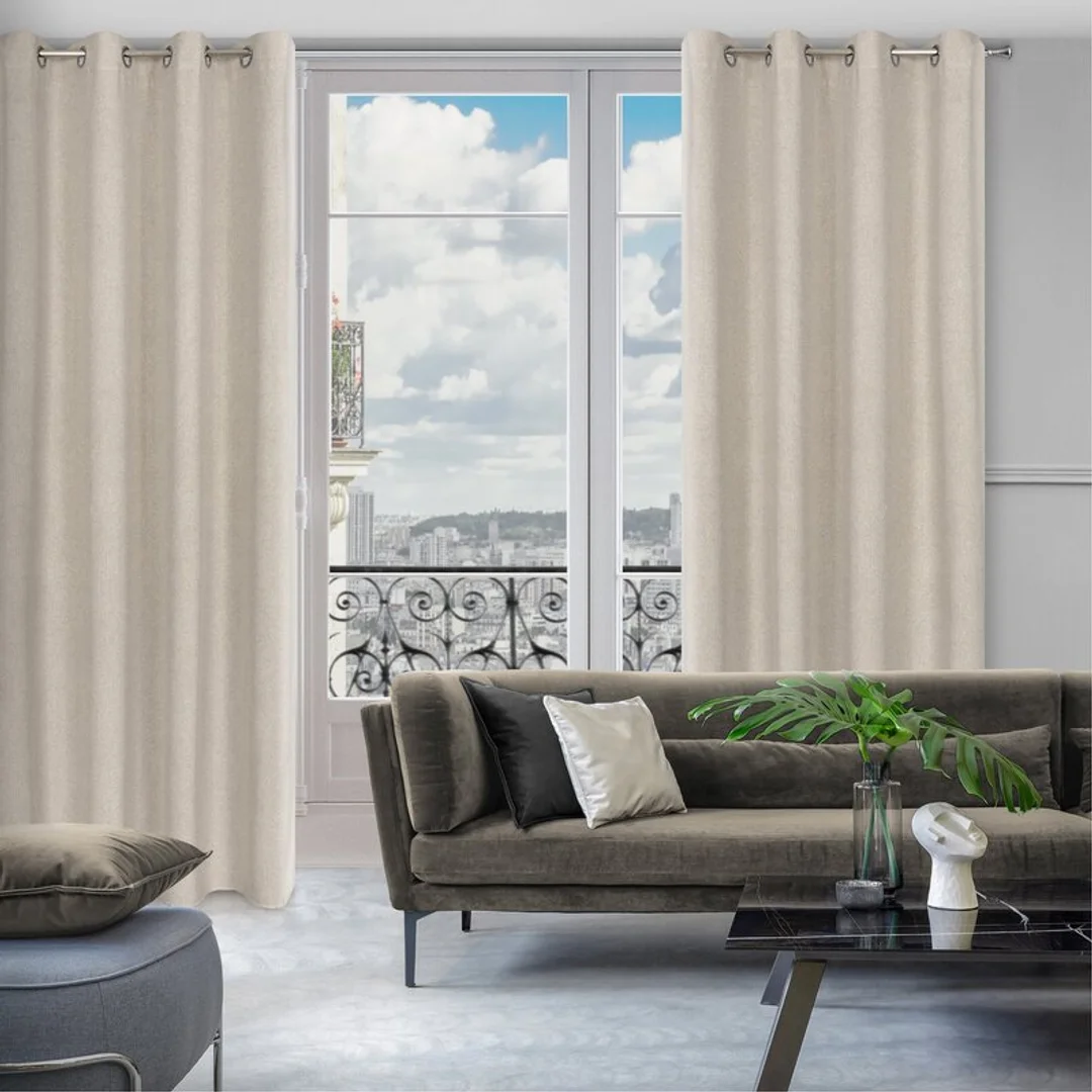 Zasłona 140x250 Lidia beżowa gotowa na przelotkach Eurofirany E11 — zdjęcie 11