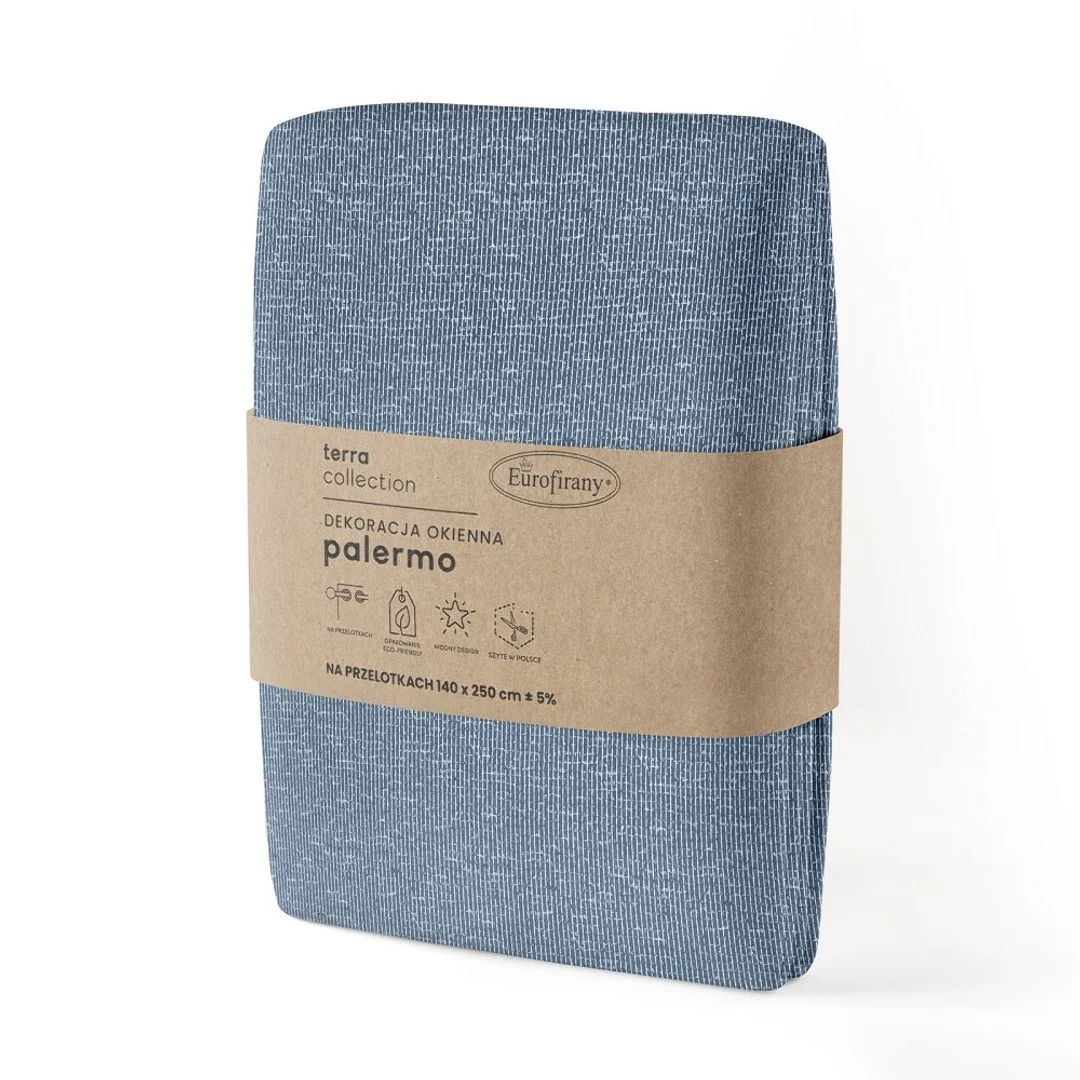 Zasłona 140x250 Palermo 2 popielata gotowa na przelotkach z miękkiej tkaniny z efektem melanżu Terra Collection Eurofirany Terra Collection Eurofirany — zdjęcie 2