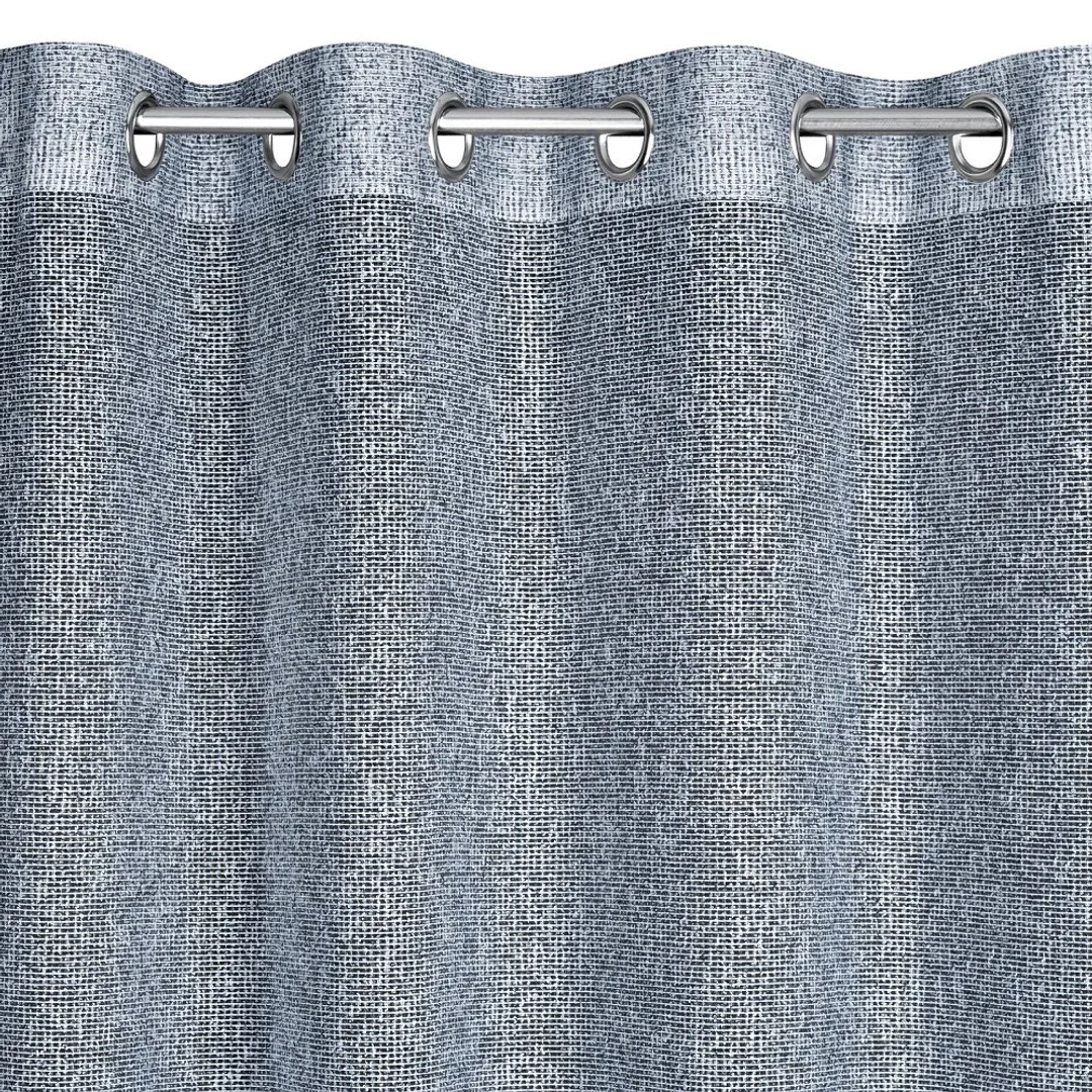 Zasłona 140x250 Palermo 2 popielata gotowa na przelotkach z miękkiej tkaniny z efektem melanżu Terra Collection Eurofirany Terra Collection Eurofirany — zdjęcie 3
