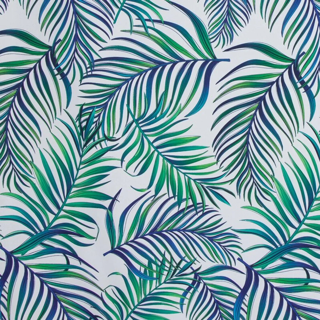 Zasłona 140x250 Palms liście turkusowa zielona gotowa na przelotkach — zdjęcie 5