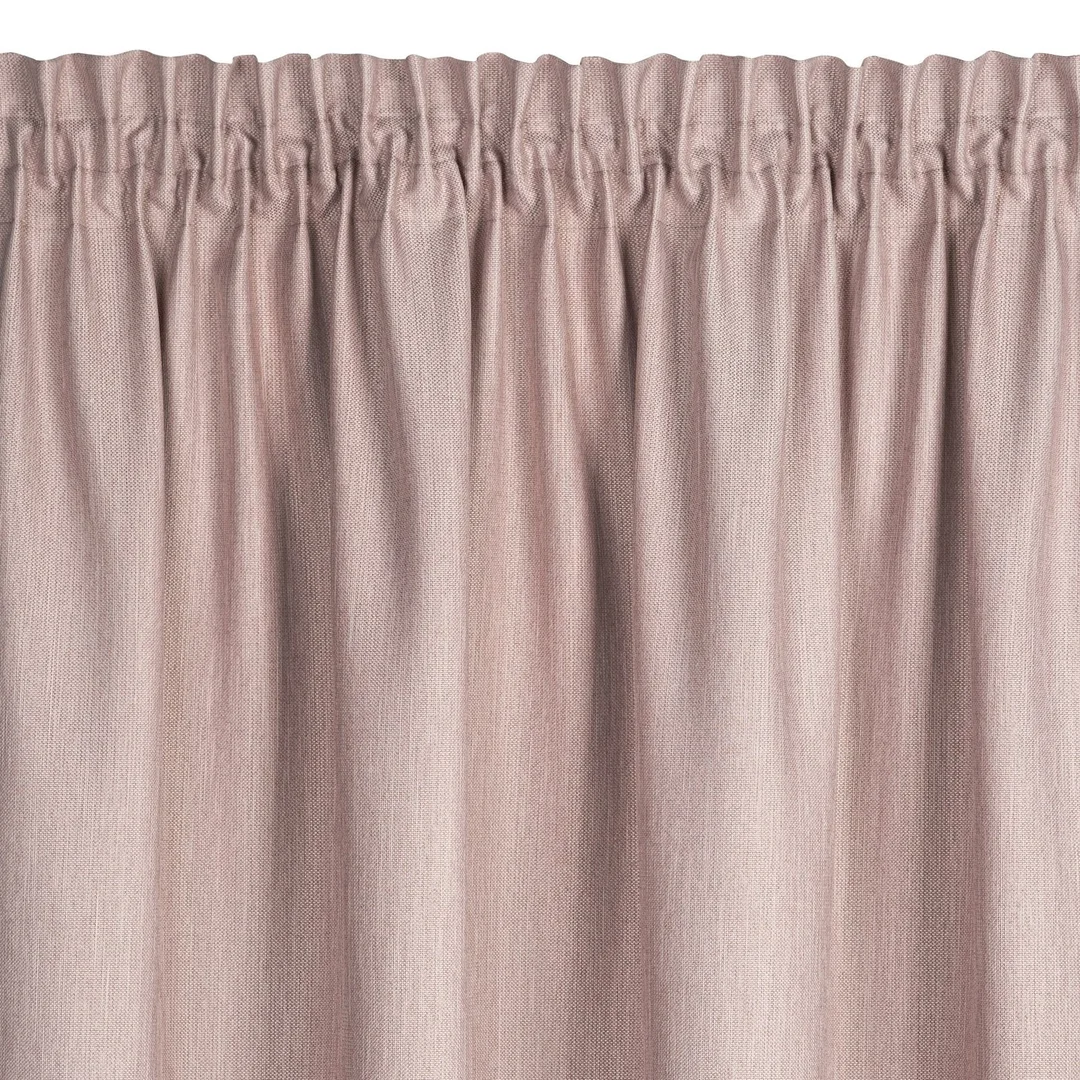 Zasłona 140x270 Avinion 4 pudrowa gotowa na taśmie z tkaniny o strukturze płótna Terra Collection Eurofirany — zdjęcie 4