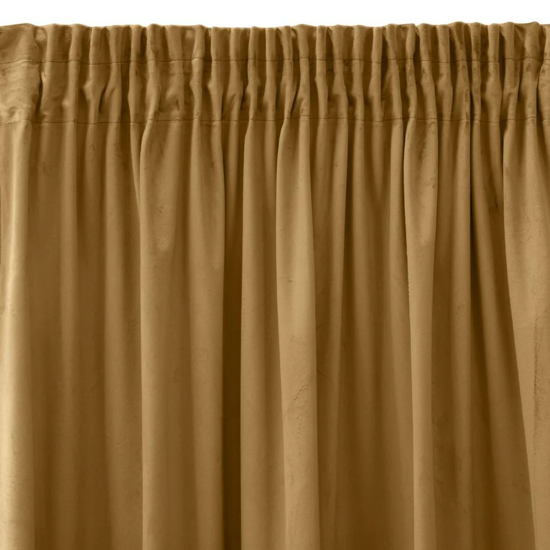 Zasłona 140x270 Sibel miodowa welurowa gotowa na taśmie Pierre Cardin — zdjęcie 4