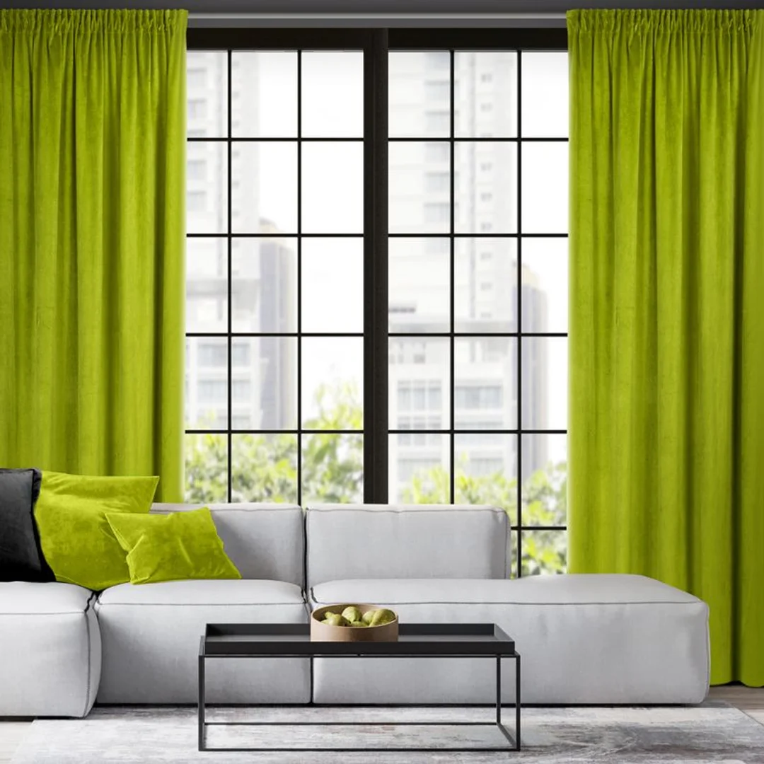 Zasłona 140x300 oliwkowa welurowa gotowa na taśmie Pierre Cardin 1 — zdjęcie 11