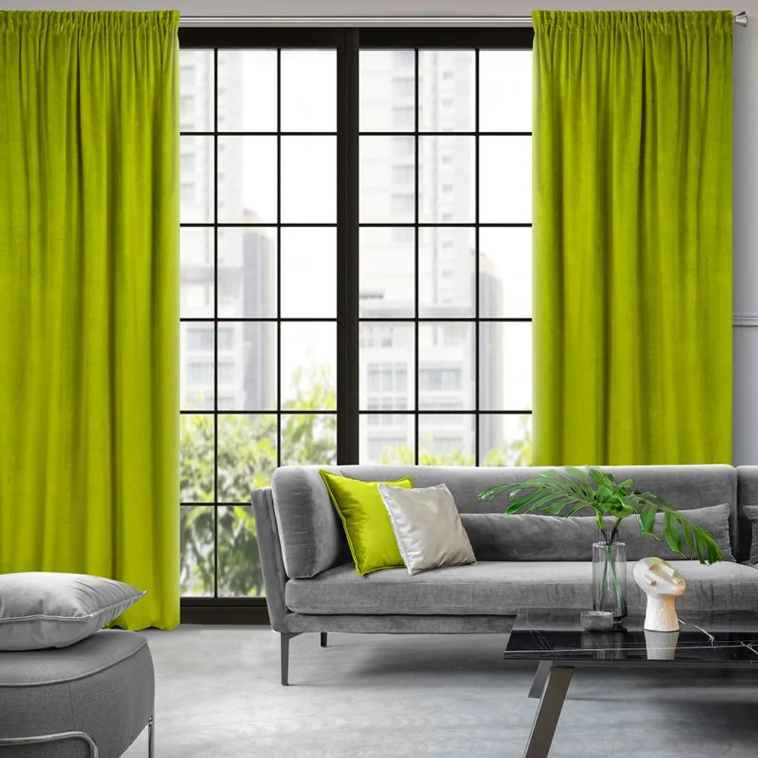 Zasłona 140x300 oliwkowa welurowa gotowa na taśmie Pierre Cardin 1 — zdjęcie 12