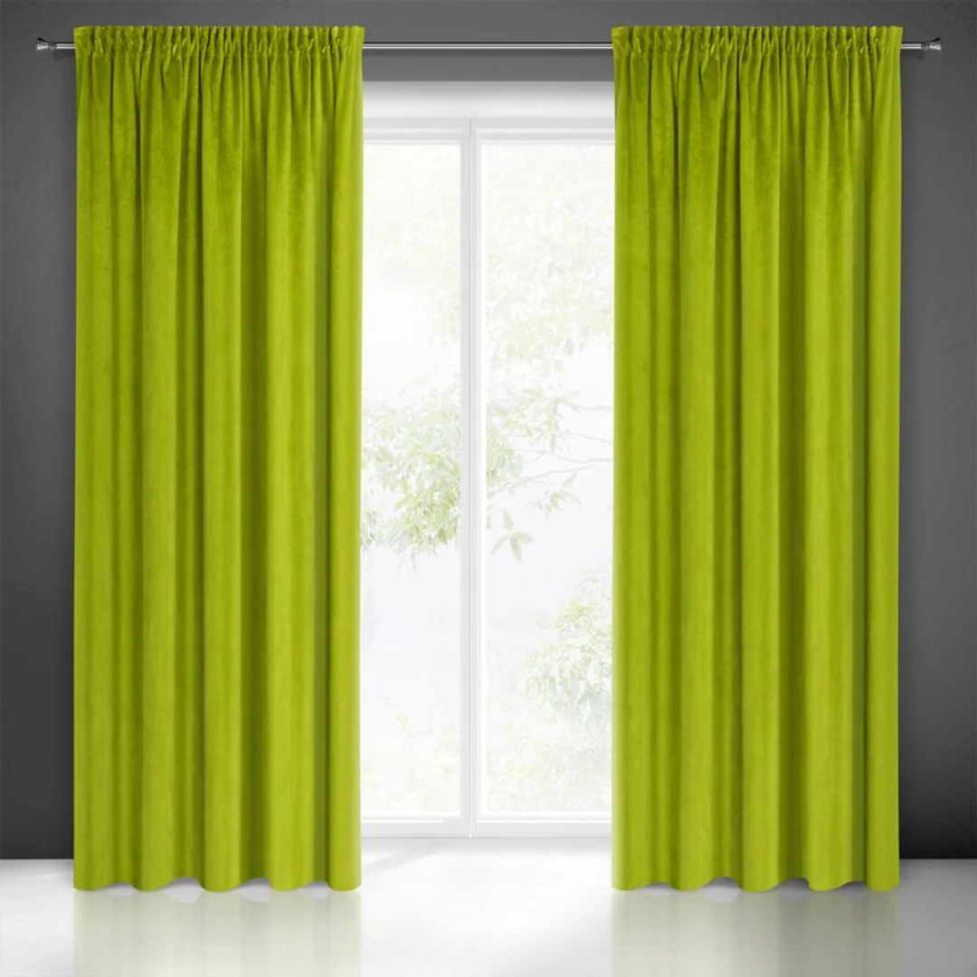 Zasłona 140x300 oliwkowa welurowa gotowa na taśmie Pierre Cardin 1 — zdjęcie 6
