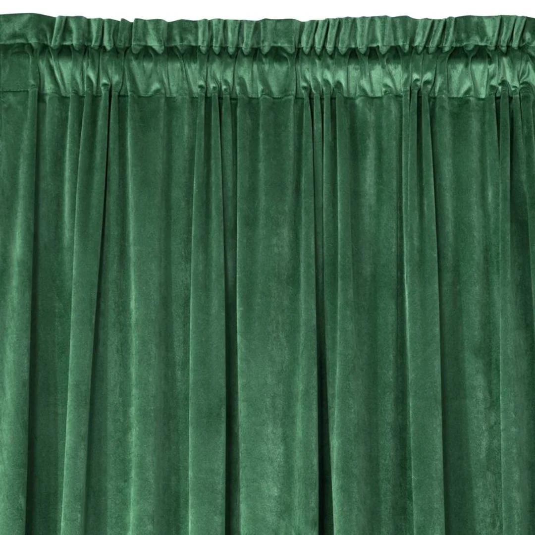 Zasłona 140x300 zielona ciemna welurowa gotowa na taśmie Pierre Cardin 1 — zdjęcie 7