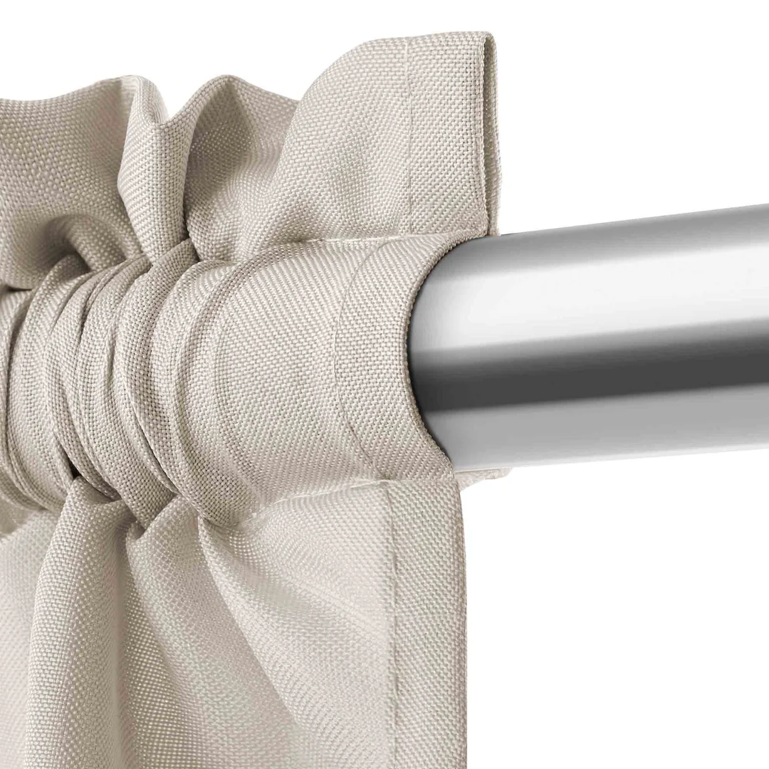 Zasłona gotowa 140x300 taupe na taśmie Viva do salonu — zdjęcie 4