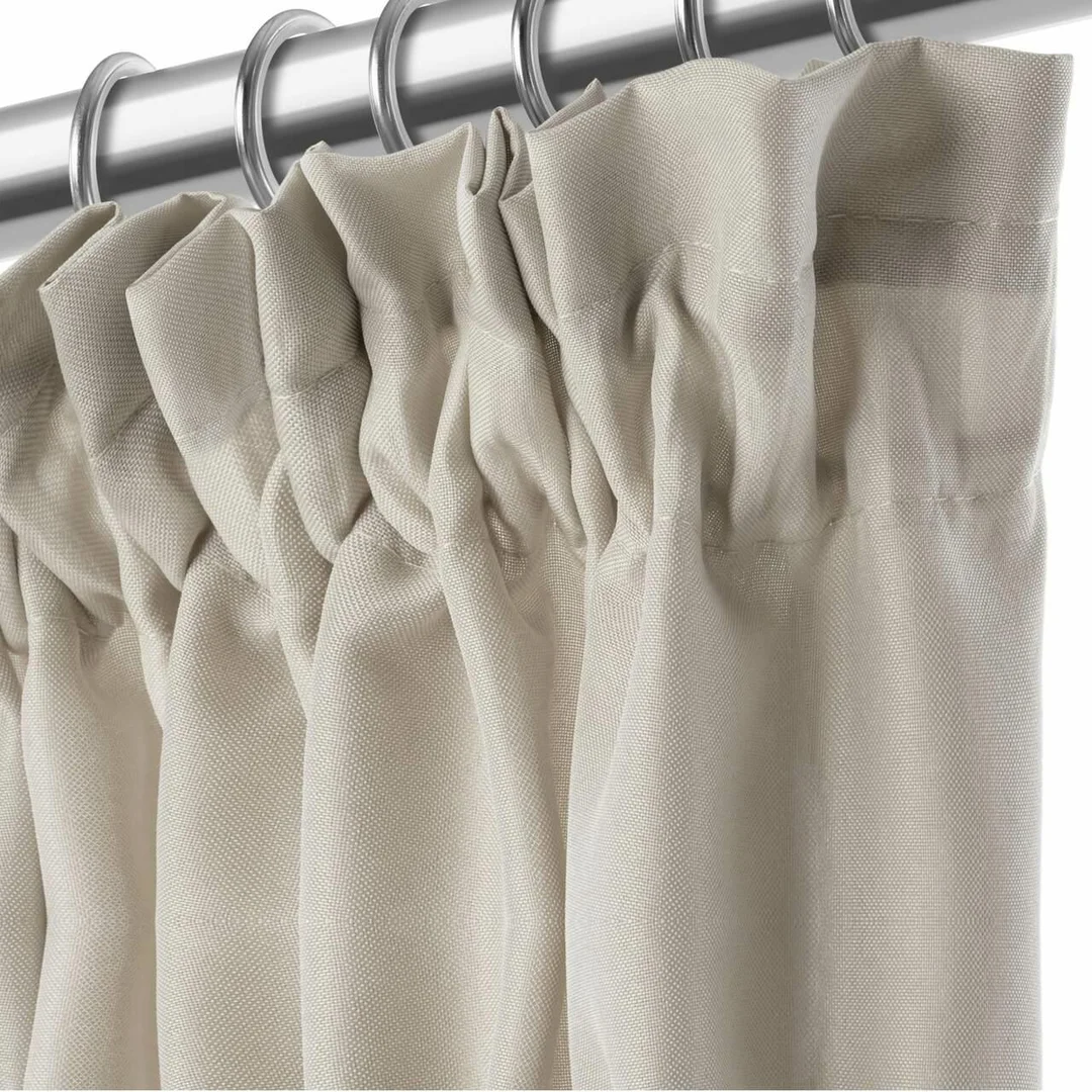 Zasłona gotowa 140x300 taupe na taśmie Viva do salonu — zdjęcie 5