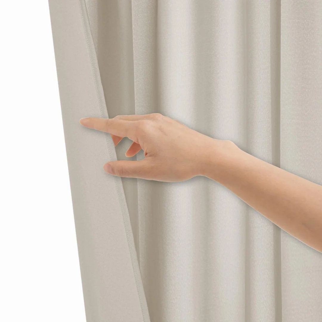 Zasłona gotowa 140x300 taupe na taśmie Viva do salonu — zdjęcie 6