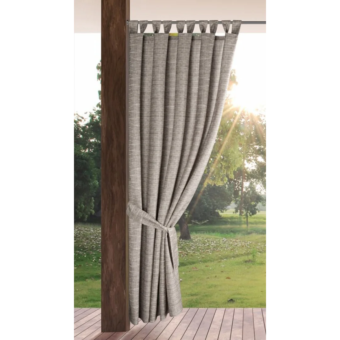 Zasłona gotowa 155x220 Garden 10 brązowa do ogrodu wodoodporna mocowana na szelki/rzep Eurofirany — zdjęcie 3