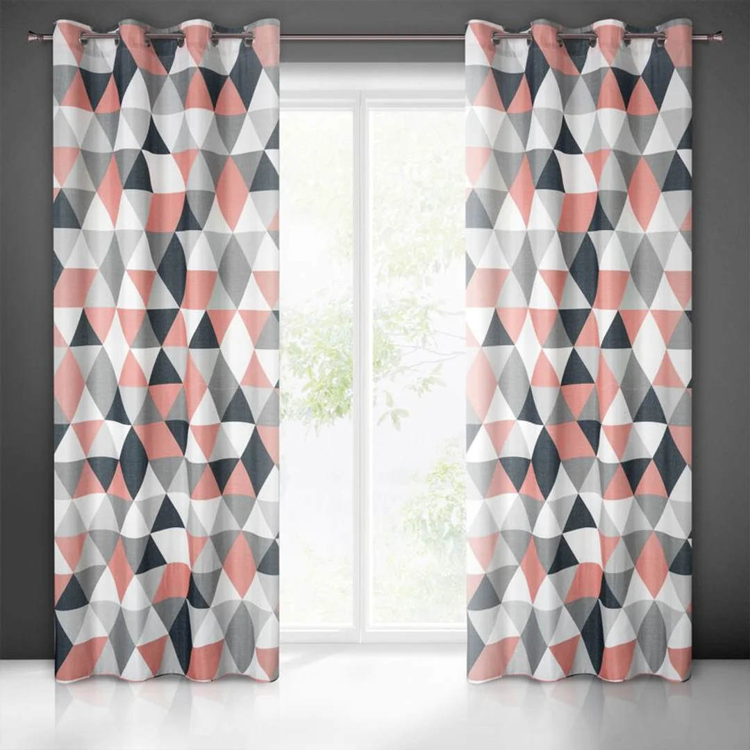 Zasłona gotowa adina 140x250 cm ciemnoróżowy — zdjęcie 2