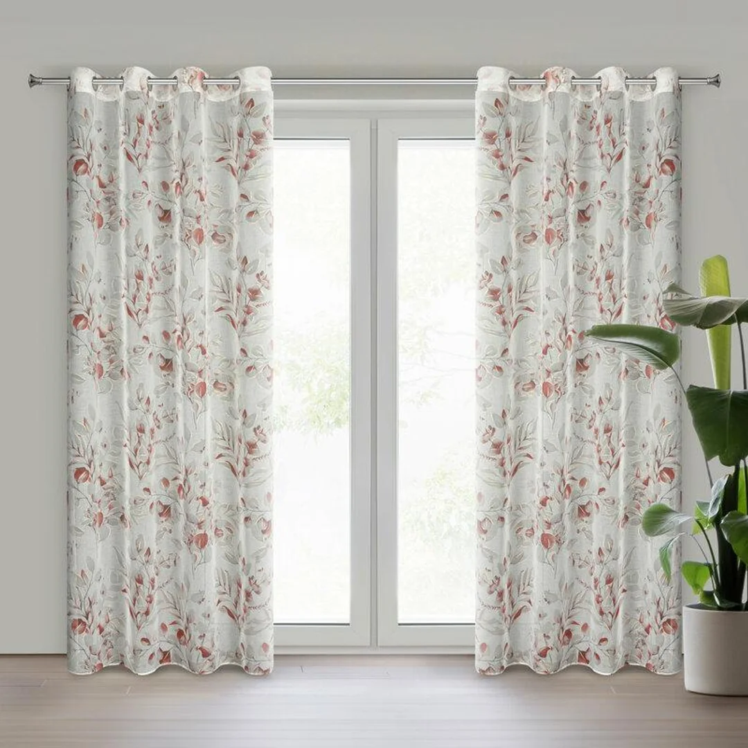 Zasłona gotowa Ava 140x250 różowa złota na przelotkach Eurofirany — zdjęcie 10