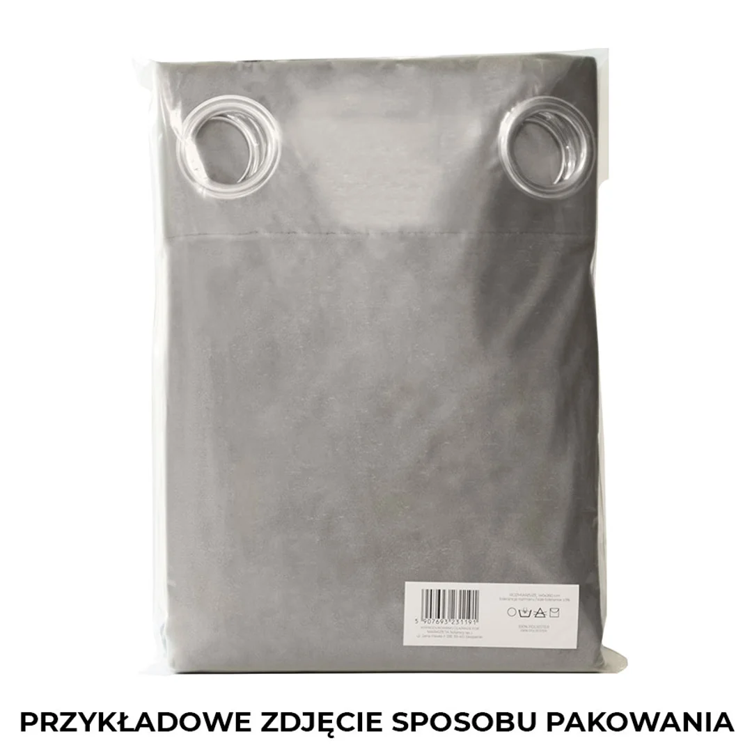 Zasłona gotowa na przelotkach 140x250 007 miętowa Velvi — zdjęcie 7