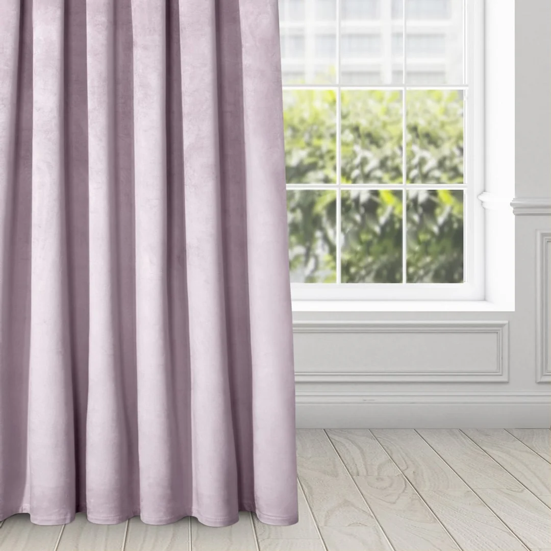 Zasłona gotowa na taśmie 140x270 Rosa pudrowa welurowa D91 — zdjęcie 2