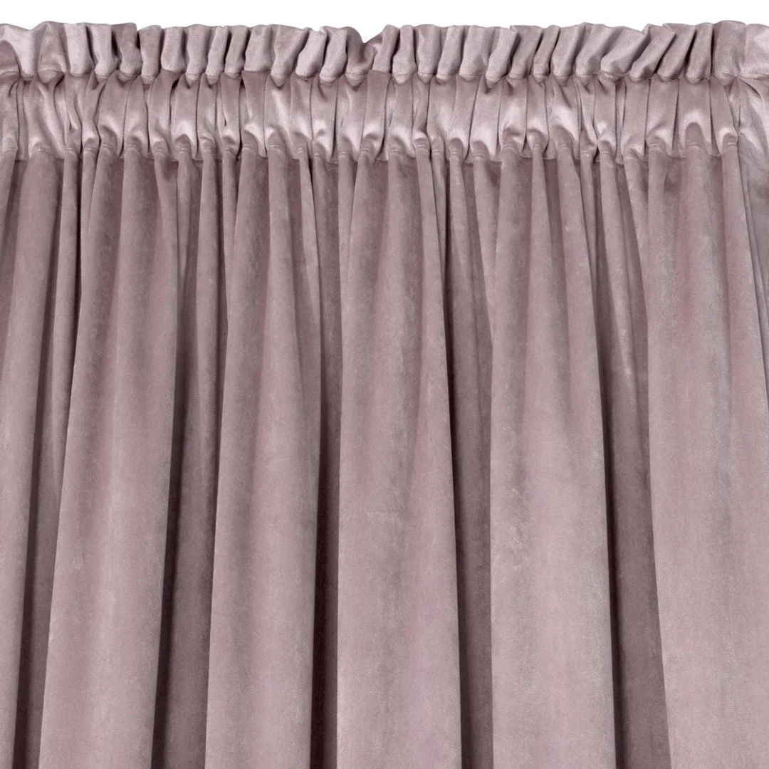 Zasłona gotowa na taśmie 140x270 Rosa pudrowa welurowa D91 — zdjęcie 5