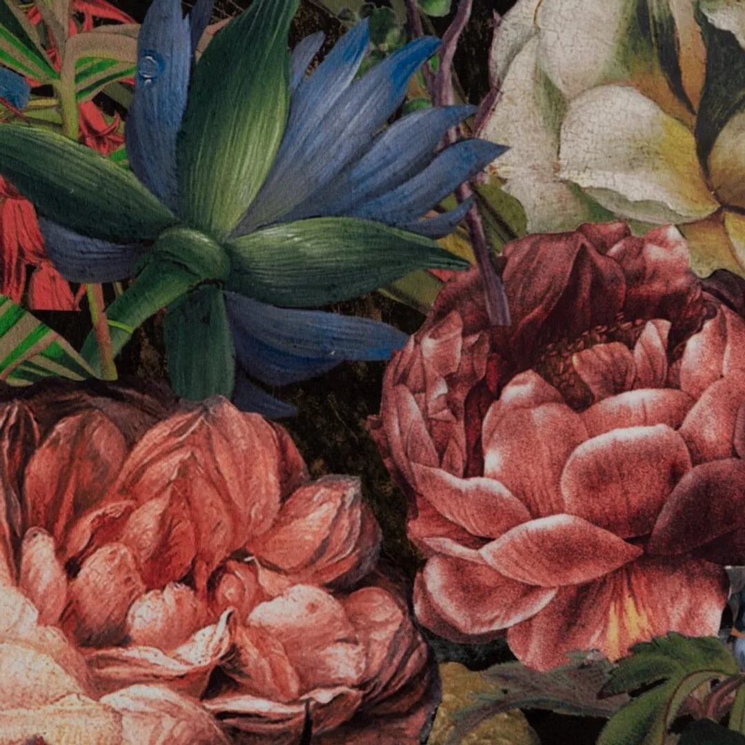 Zasłona gotowa peonia na taśmie 140x270 cm bordowy — zdjęcie 3