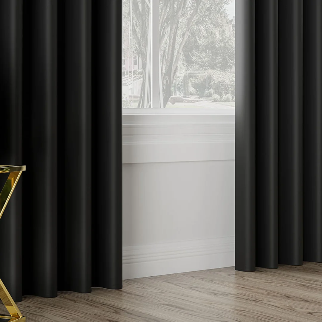Zasłona gotowa typu blackout 140x250 846 czarna — zdjęcie 3