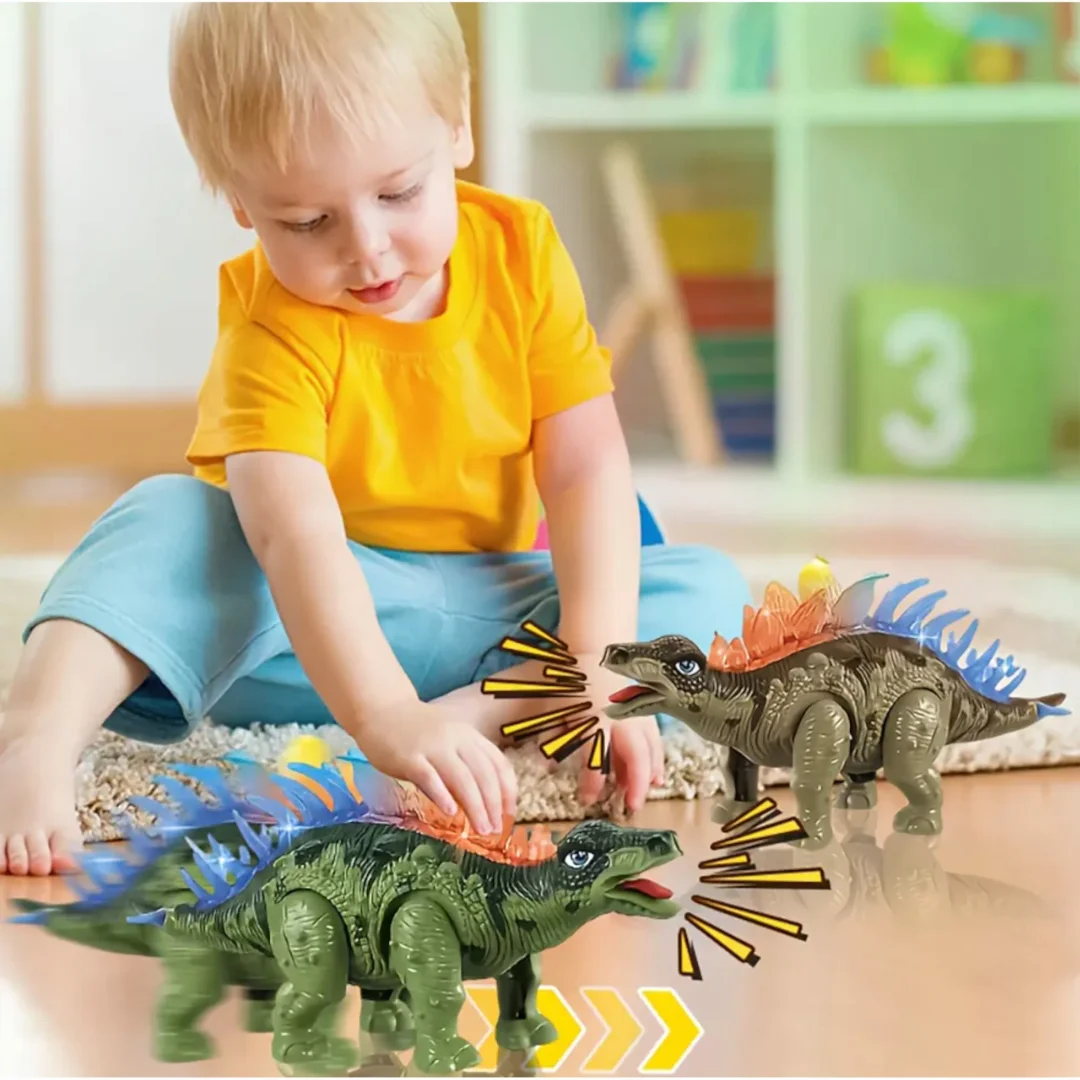 Dinozaur Stegozaur Interaktywny Dźwięk Chodzący dla dzieci zabawka