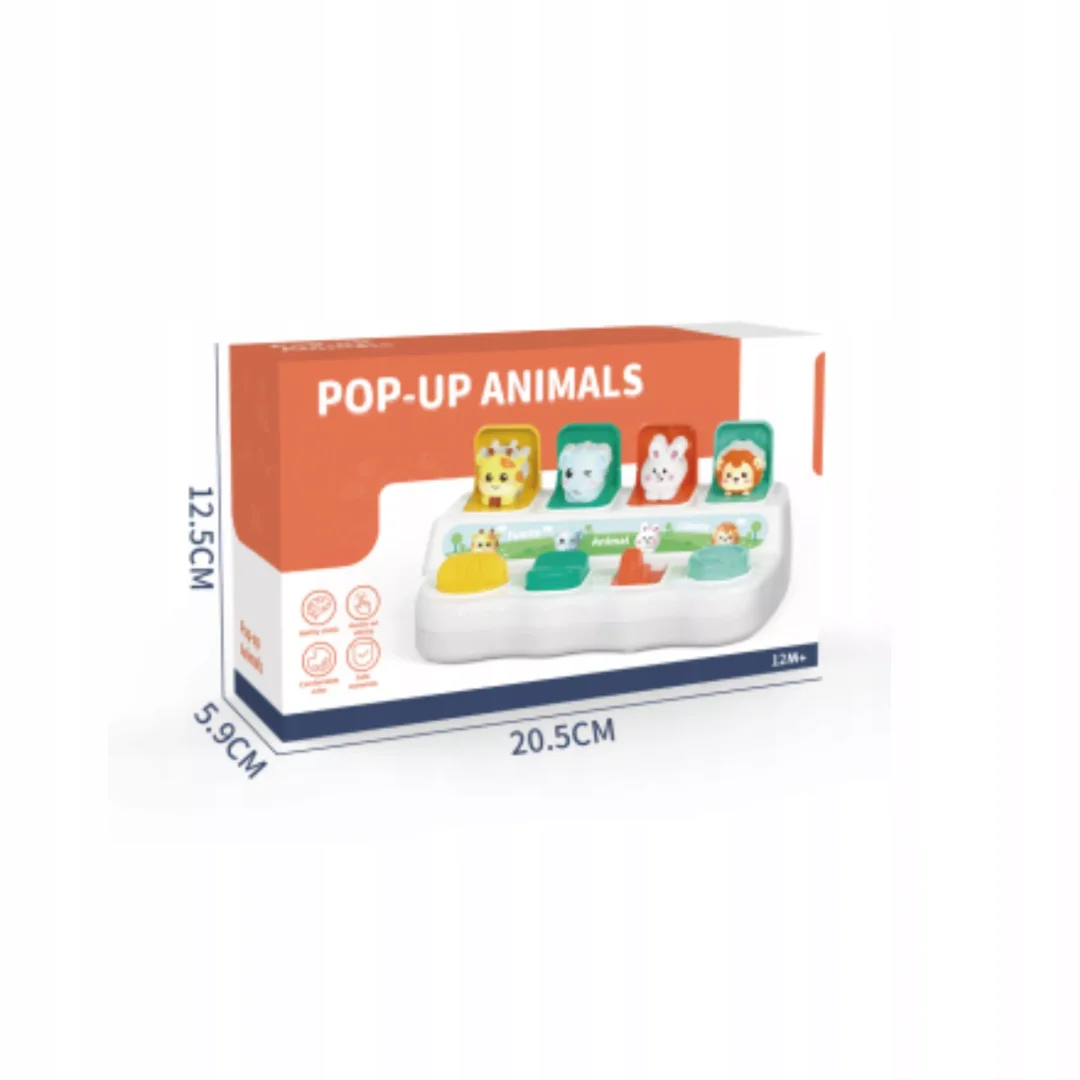 Interaktywna zabawka edukacyjna wyskakujące zwierzątka Pop up