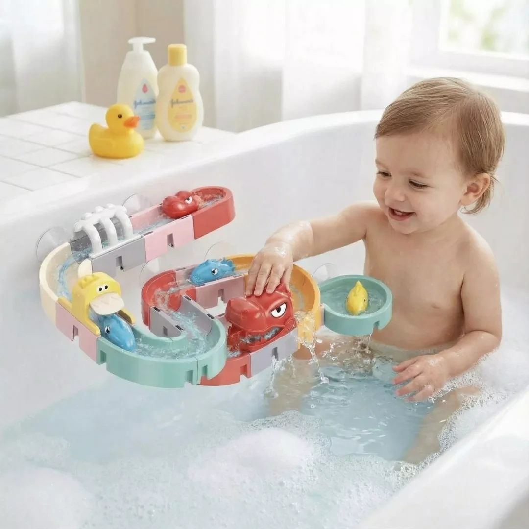 Tor Wodny Dino do Kąpieli Kulkowy DIY Zabawka Sensoryczna