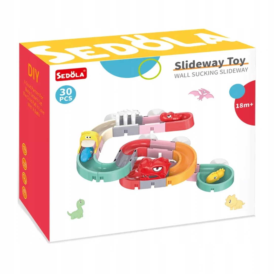 Tor Wodny Dino do Kąpieli Kulkowy DIY Zabawka Sensoryczna