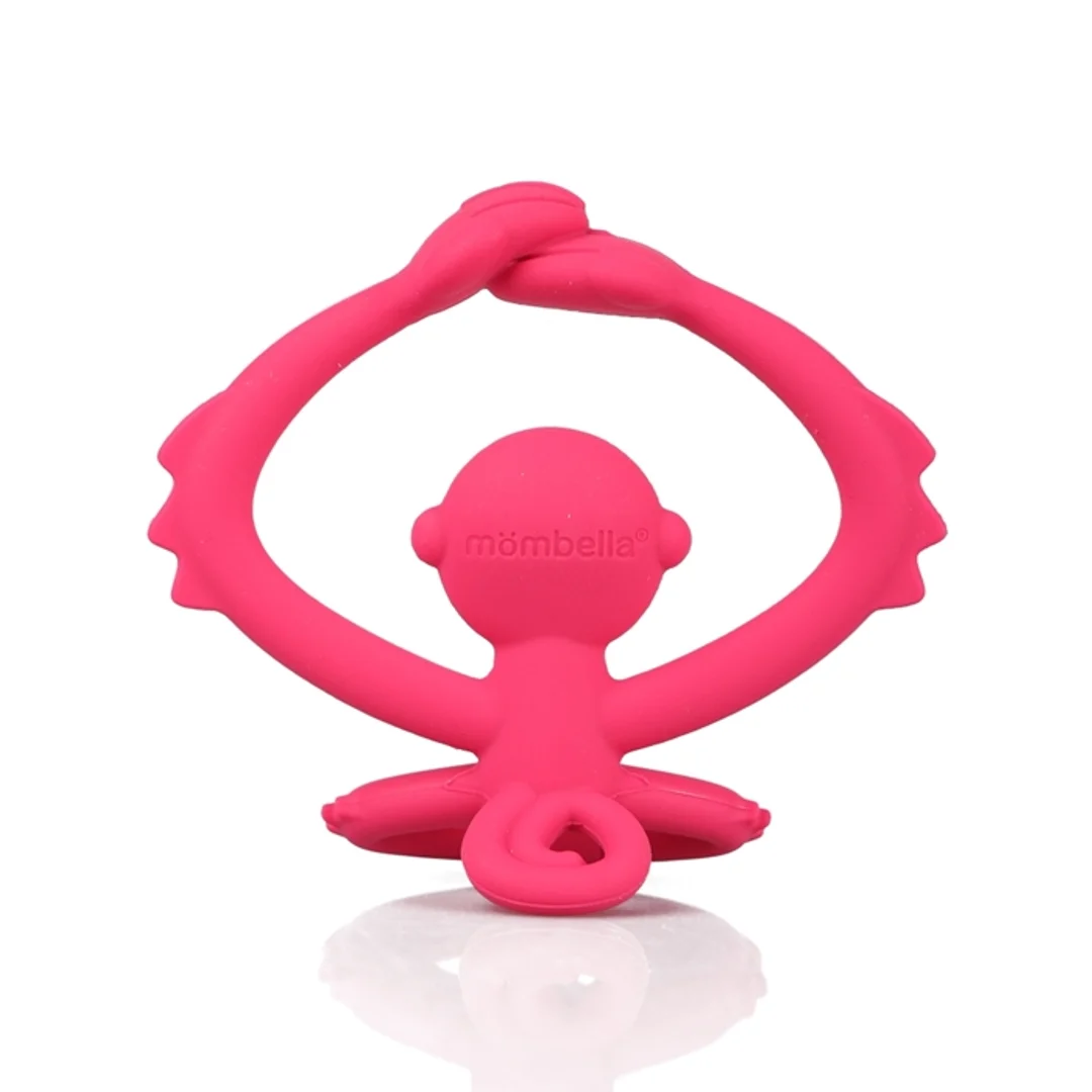 Mombella Gryzak Zabawka Małpka Dark Pink