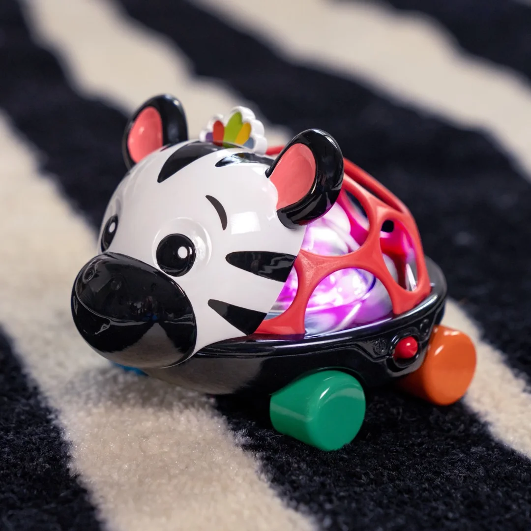 OBALL Zabawka samochód z grzechotką Curious Car Zen zebra m