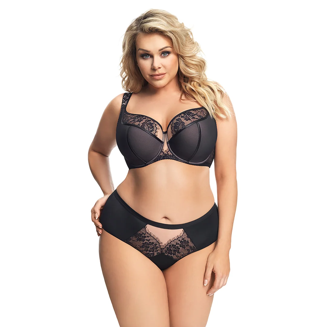 Biustonosz Soft Biustonosz Semi-Soft Model Alicante K647 Black - Gorsenia Lingerie