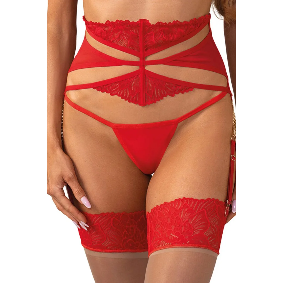 Pas do pończoch Model Matildea 218886 Red - Obsessive